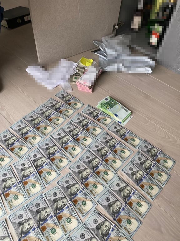 Правохорнці занйшли гроші під час обшуки кварити. Фото: Держприкордонслужба України