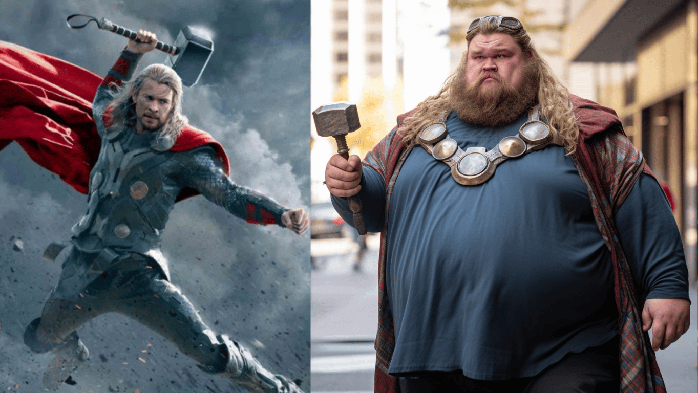 Тор знову погладшав: фото супергероя Marvel від нейромережі