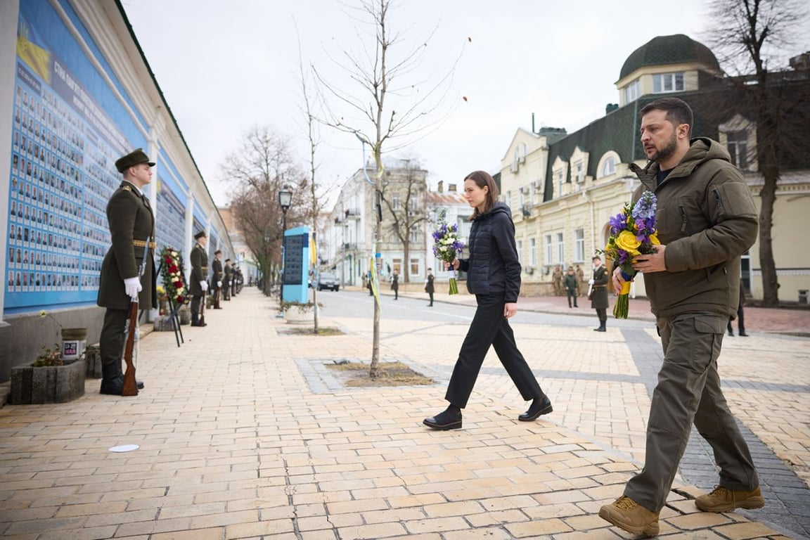 Санна Марин в Киеве 10 марта