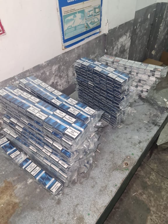 Изъяты работниками таможни сигареты. Фото: Западного регионального управления Госпогранслужбы