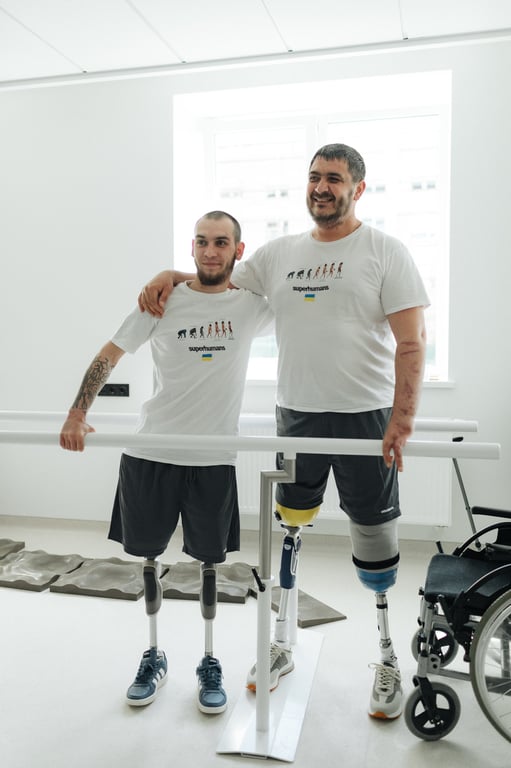 Українські військові, які проходять реабілітацію у Superhumans. Фото: Superhumans 