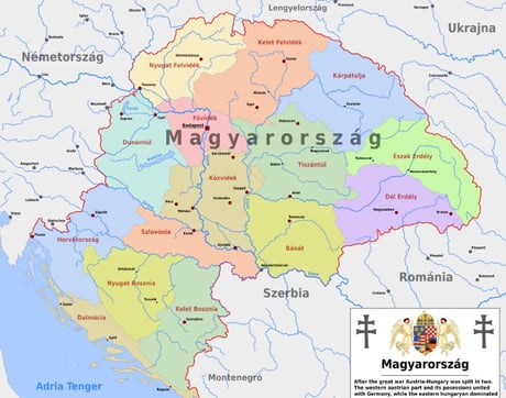 Карта Великої Угорщини
