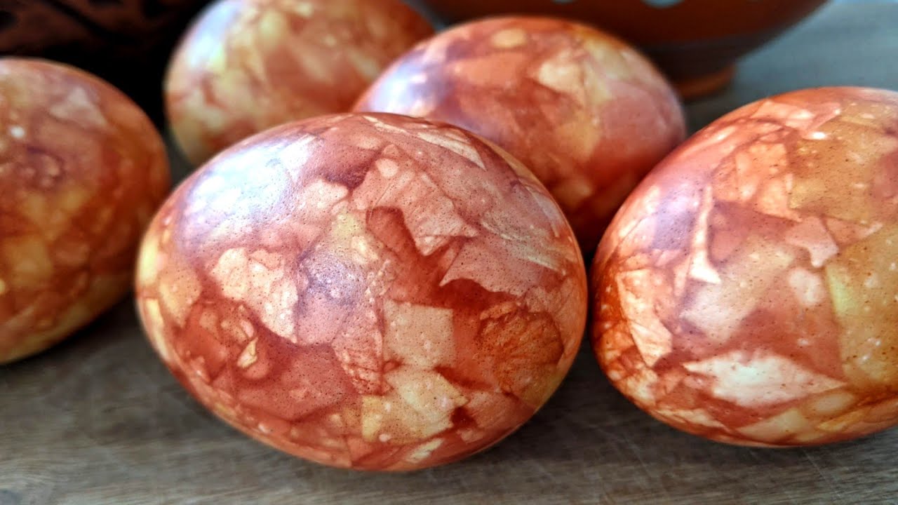 Як зробити мармурові яйця до Великодня