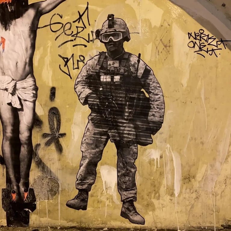 антивоєнний малюнок в Петербурзі