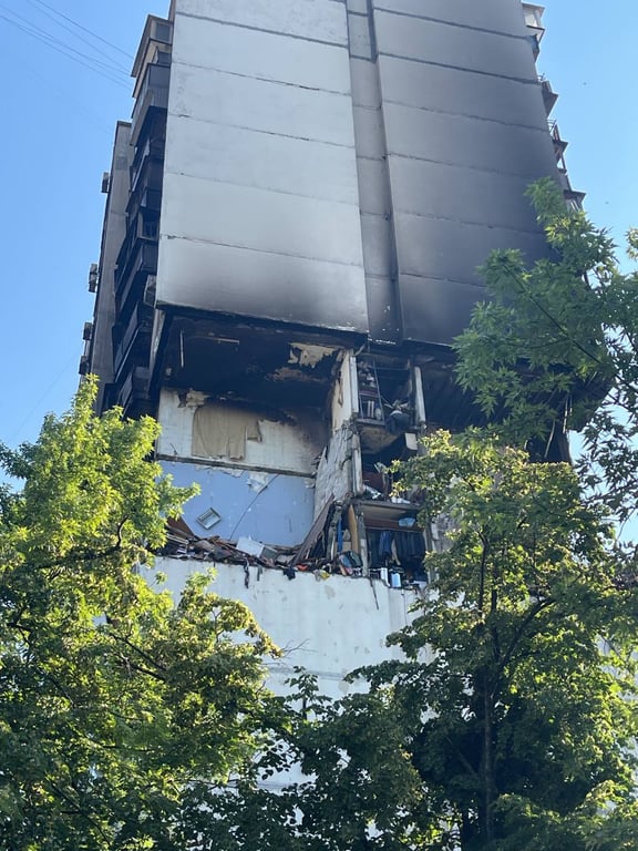 Будинок на вулиці Малишка у Києві, де стався вибух