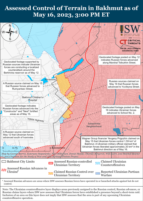Карта боїв, Бахмут