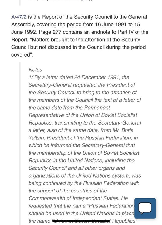 Отчет Совбеза ООН за 1991-1992 годы