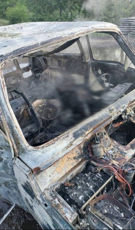 Автомобиль, в котором погибли коллаборанты