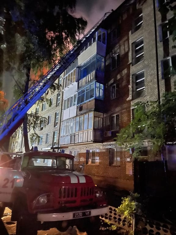 Пожар в многоэтажке в Броварах