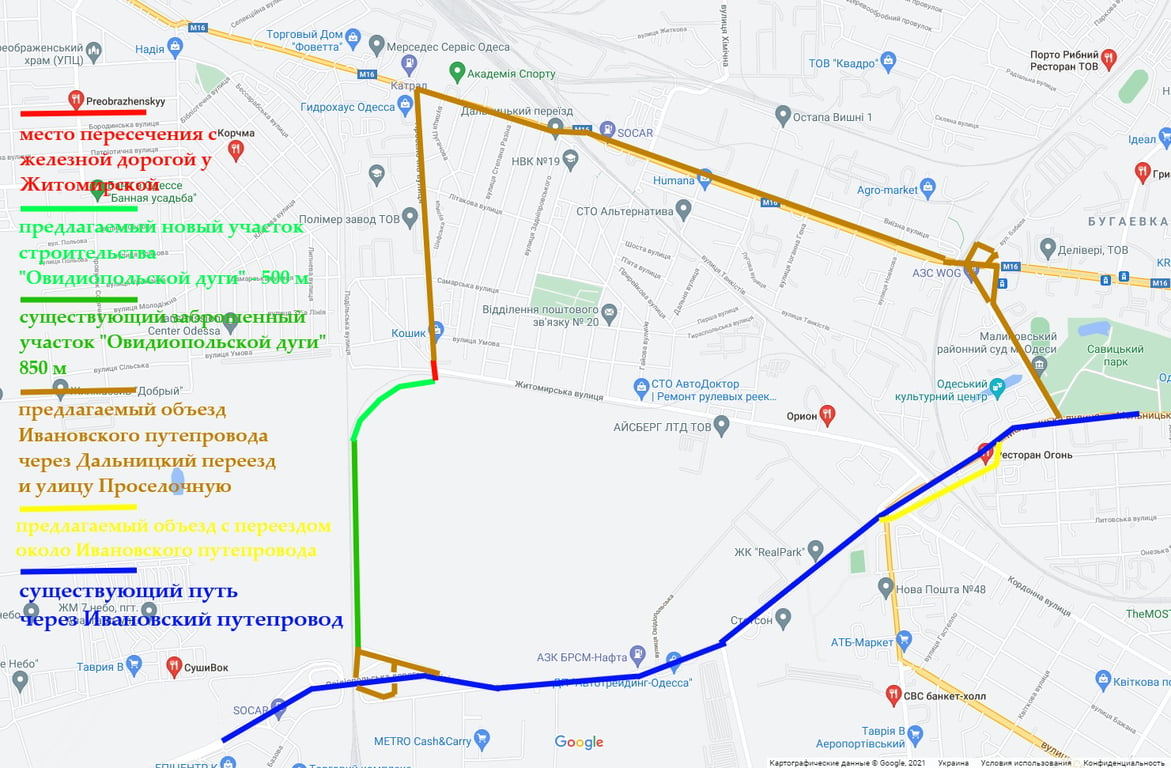 Ленселище Одеса, Авангард, затори в Одесі, Іванівський міст