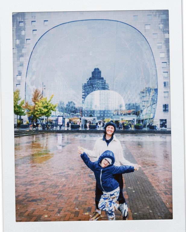 Оля Цибульская с сыном