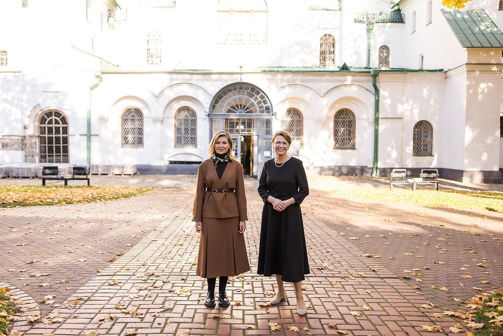 Елена Зеленская на встрече с первой леди Германии
