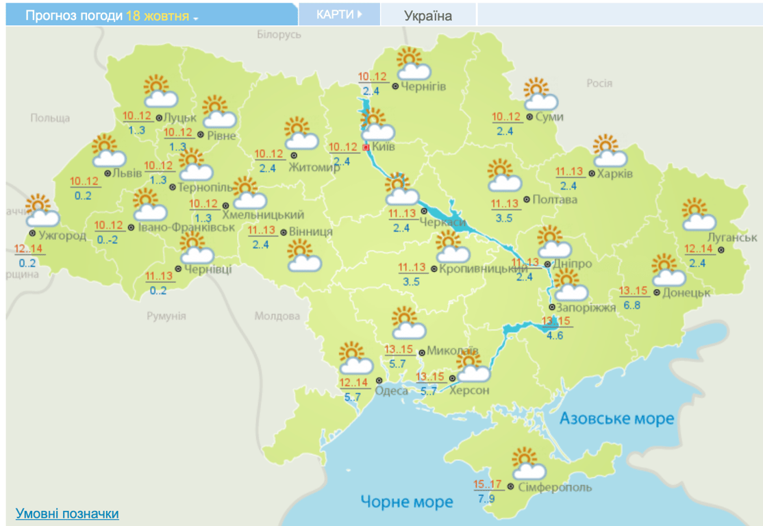 Прогноз погоди