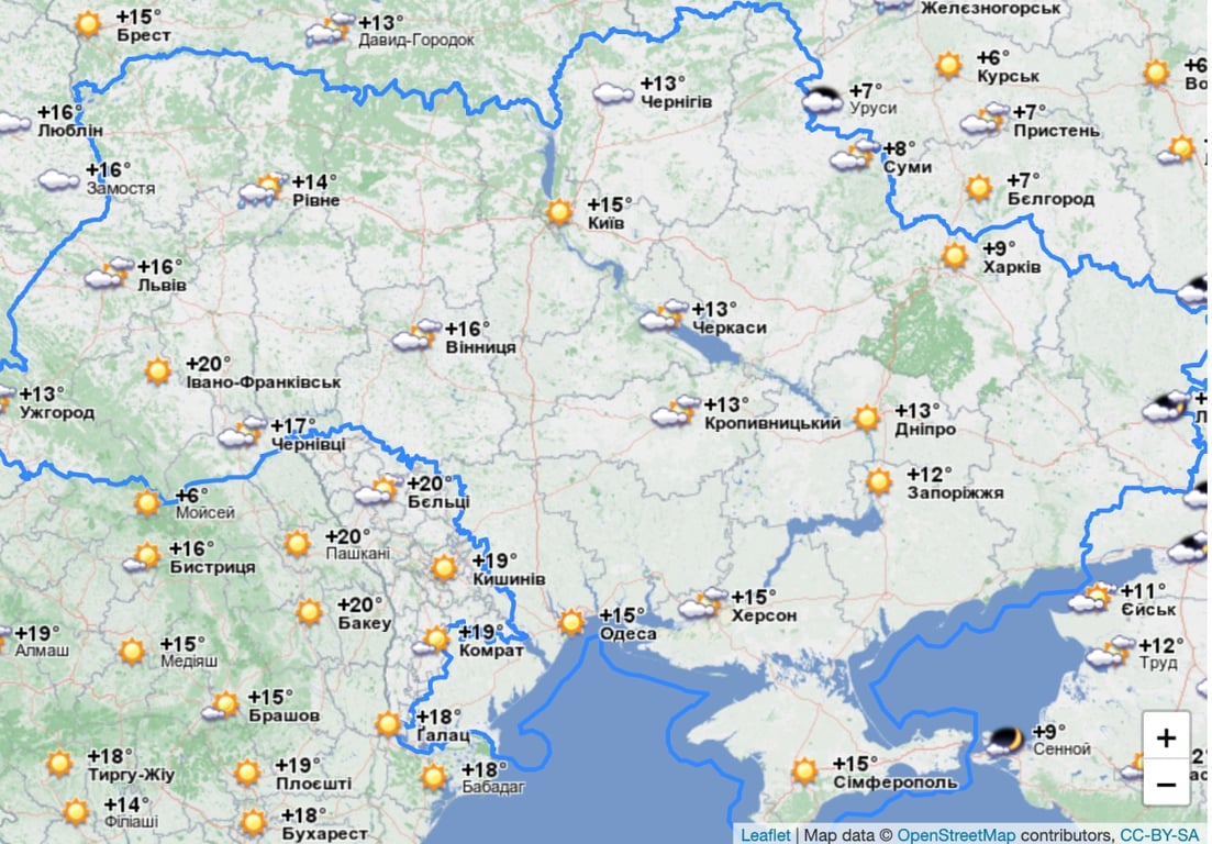 Прогноз погоди в Україні на 21 жовтня