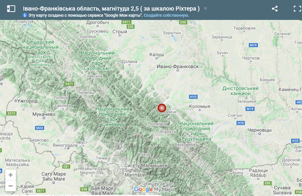 землетрус в україні