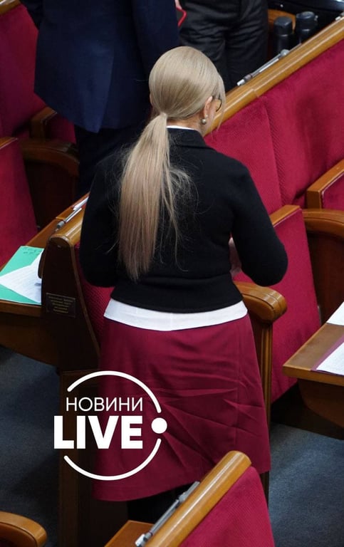 Юлия Тимошенко в мятой юбке