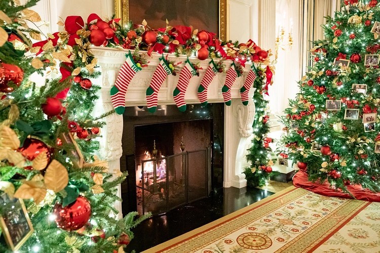 как украсили белый дом к рождеству