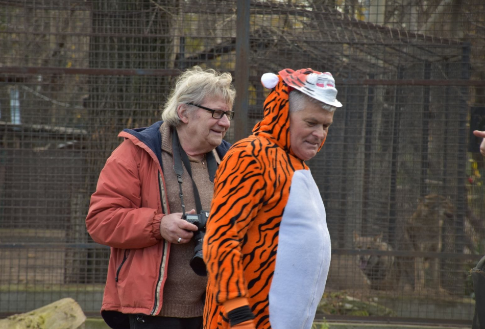 Одесский зоопарк снимает видео к Новому году - Беляков в образе тигра