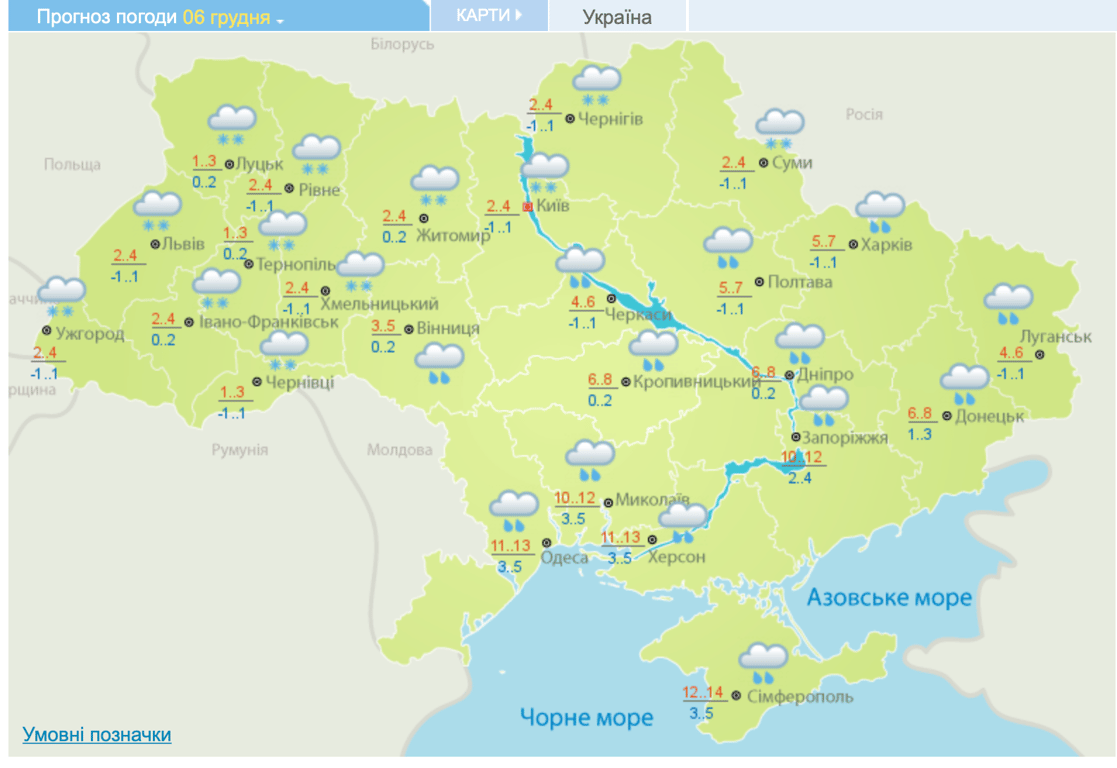 Погода в Україні