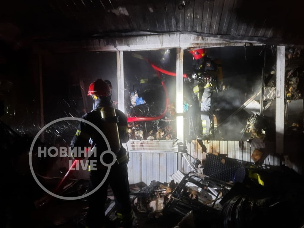 Пожежа на ринку в Києві