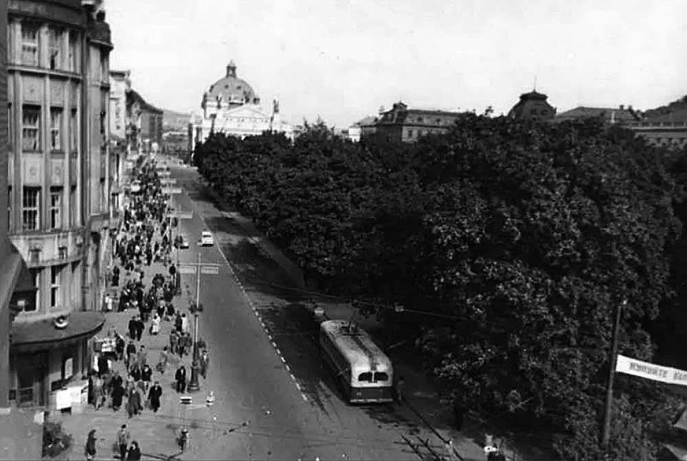 тролейбус, Львов, 1950