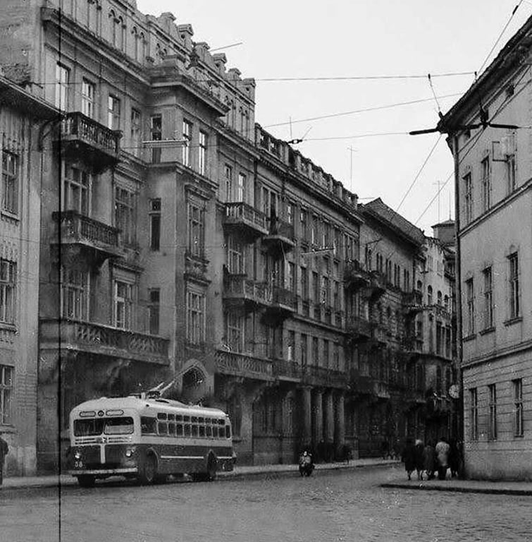 тролейбус, Львов, 1950