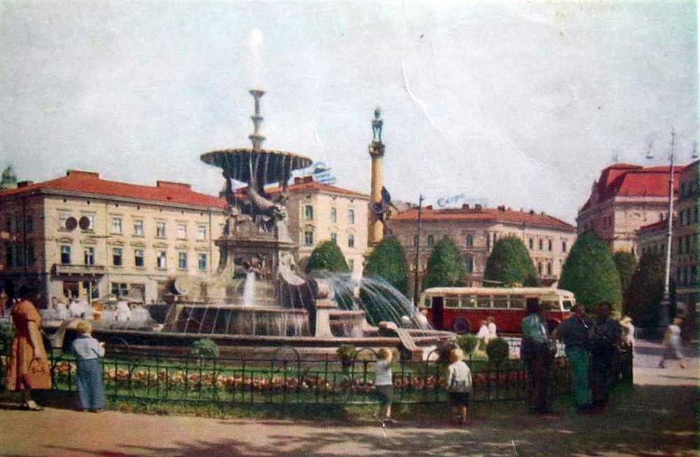 тролейбус, Львов, 1950