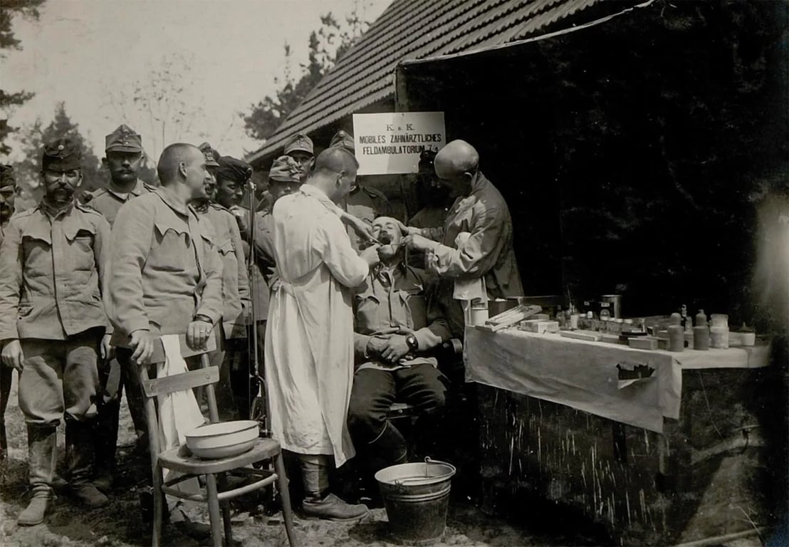 Лікування зубів в польових умовах, Галичина, 1916