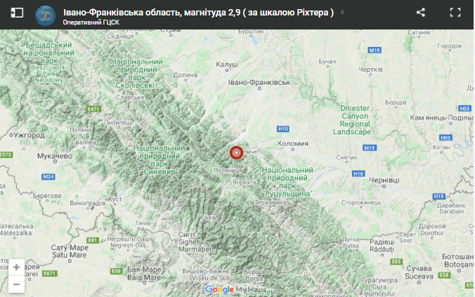 Землетрус в Івано-Франківської області