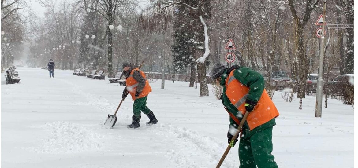 Снегопад в Запорожье