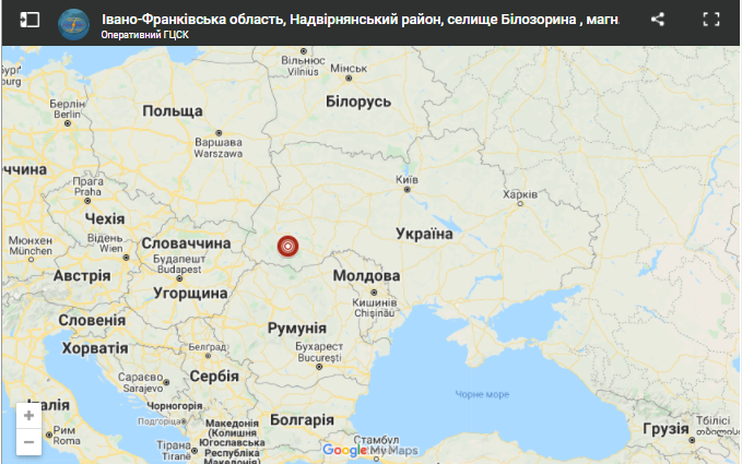 Землетрус в Івано-Франківській області 29 грудня