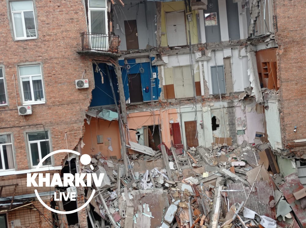 Обвал здания в Харькове