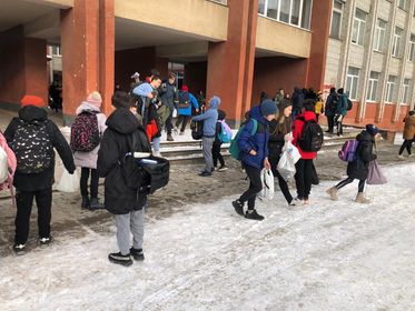 Эвакуация в львовской школе
