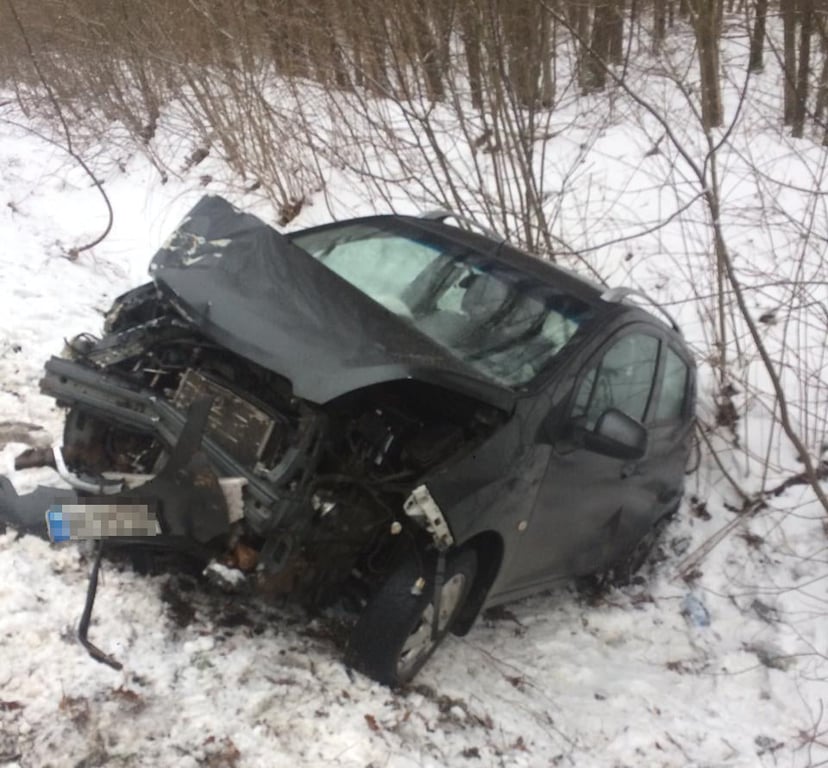 на Львівщині машина з'їхала у кювет