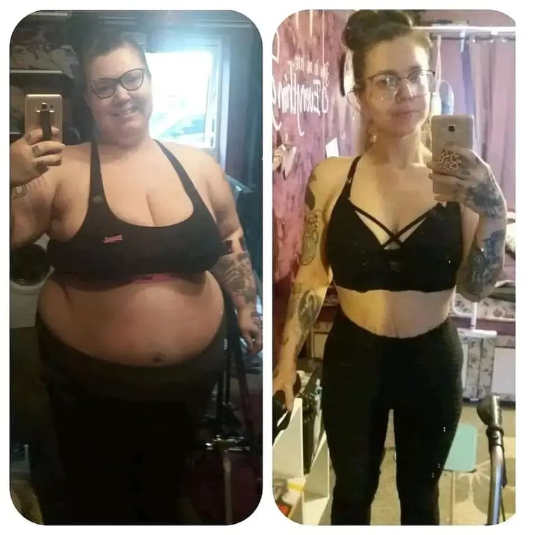 385lbs mum more than HALVED her body weight after fearing she would become an 'i