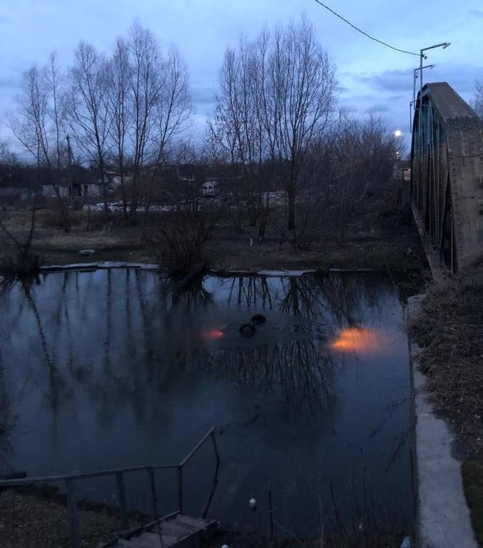 На Львівщині водій зірвався у річку