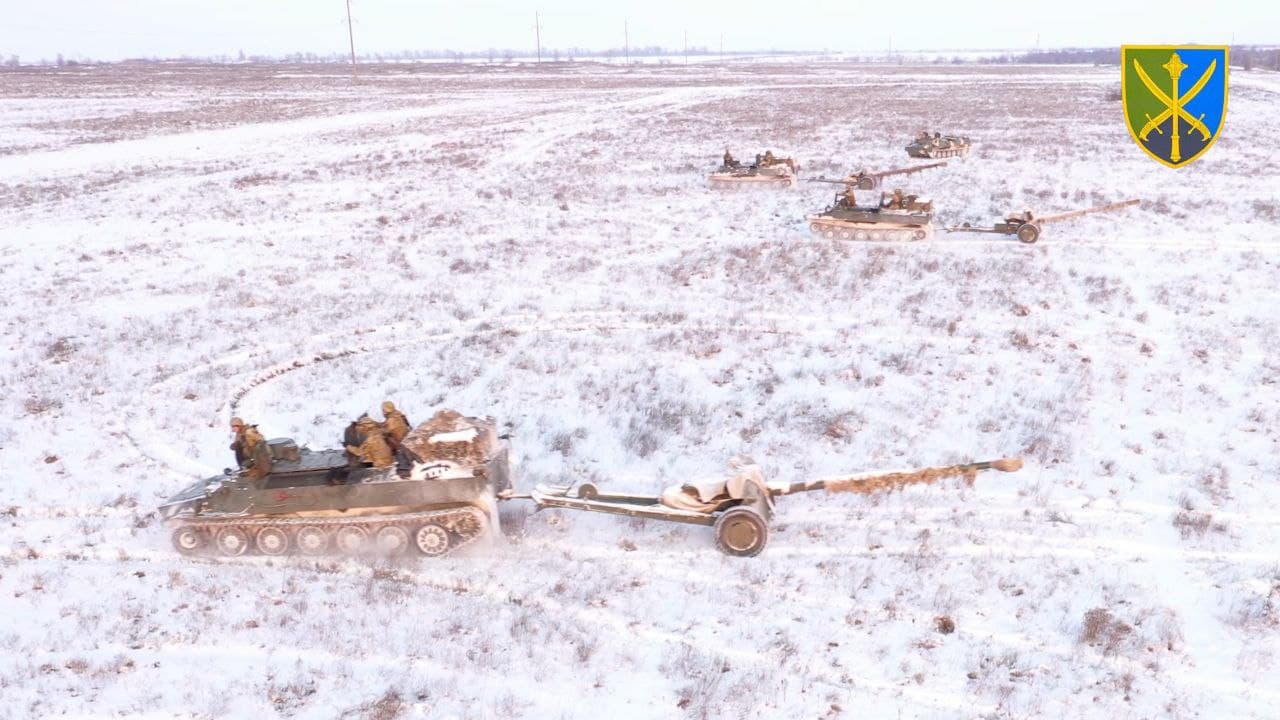 Военные учения противотанковых резервов ВСУ