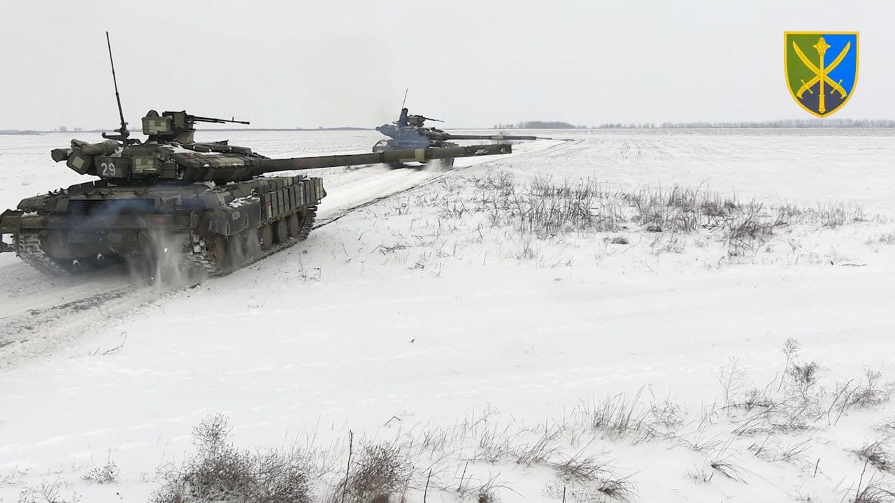 Военные учения противотанковых резервов ВСУ