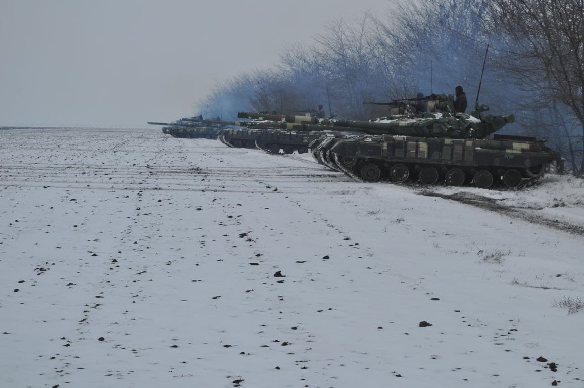 Военные учения противотанковых резервов ВСУ