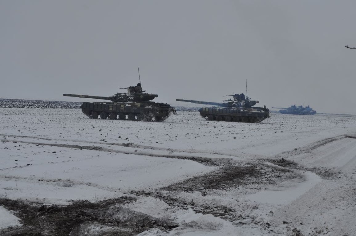 Военные учения противотанковых резервов ВСУ