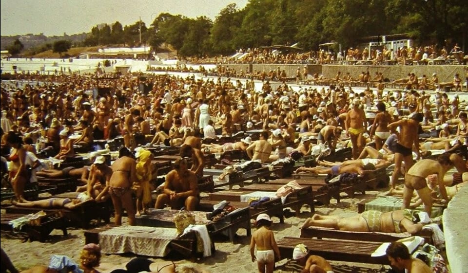 Пляж Ланжерон в Одесі в 70-х