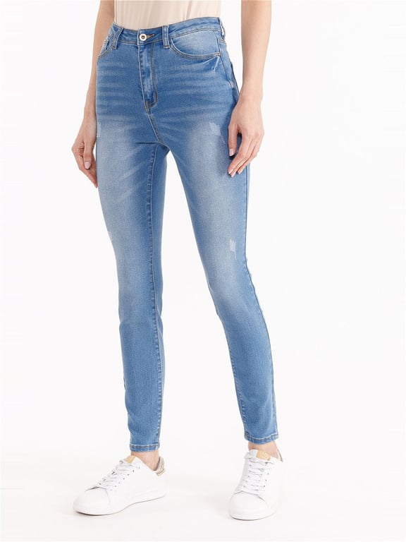 джинсы с потертостями