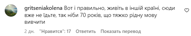 Коментарі зі сторінки Слави Камінської