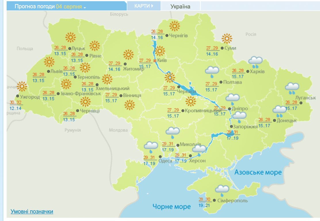 Погода в Україні