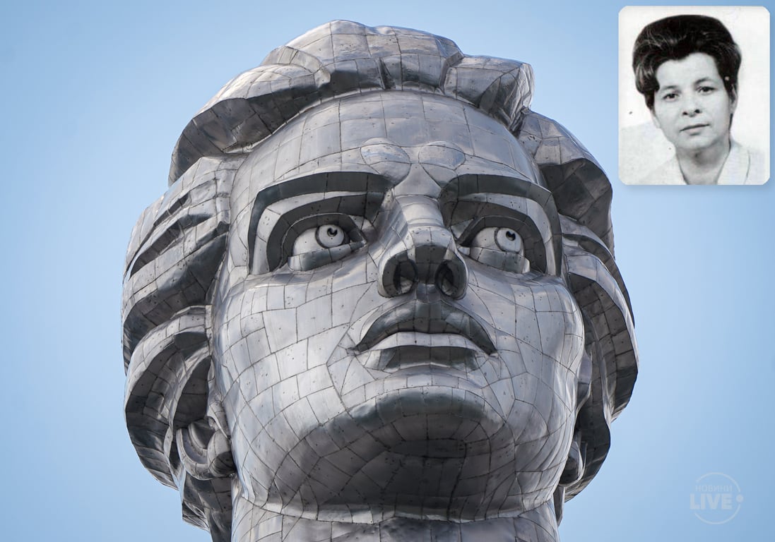 Обличчя статуї ліпили з української скульпторки Галини Кальченко