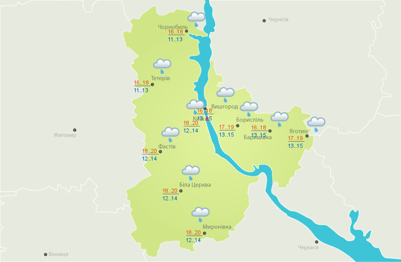 погода в Києві 16.09