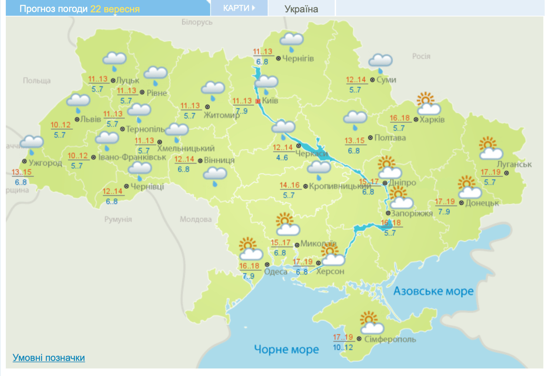 Погода в Україні