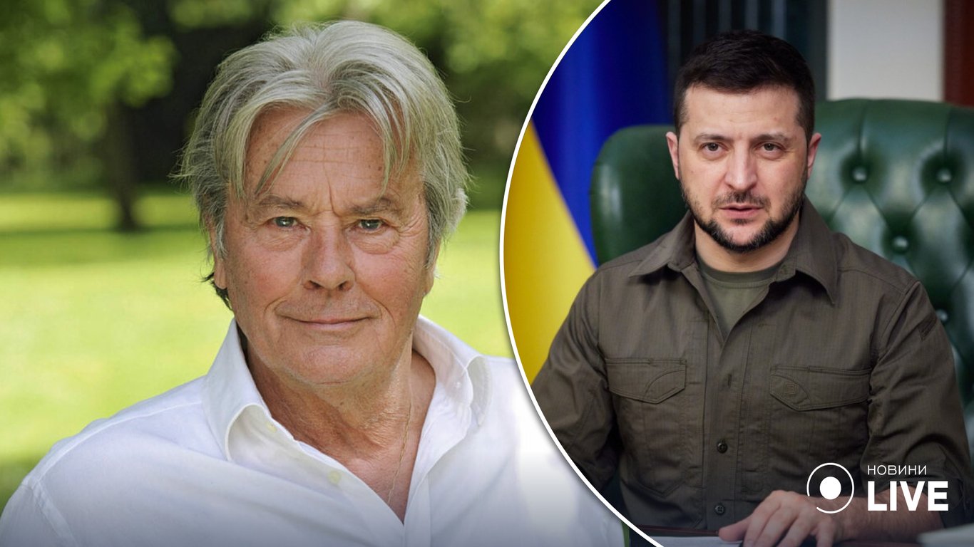Ален Делон зачитав твір Шевченка та підтримав Україну: реакція Зеленського