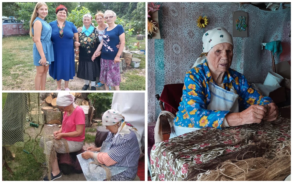 102-річна українка плете "кікімори" для ЗСУ