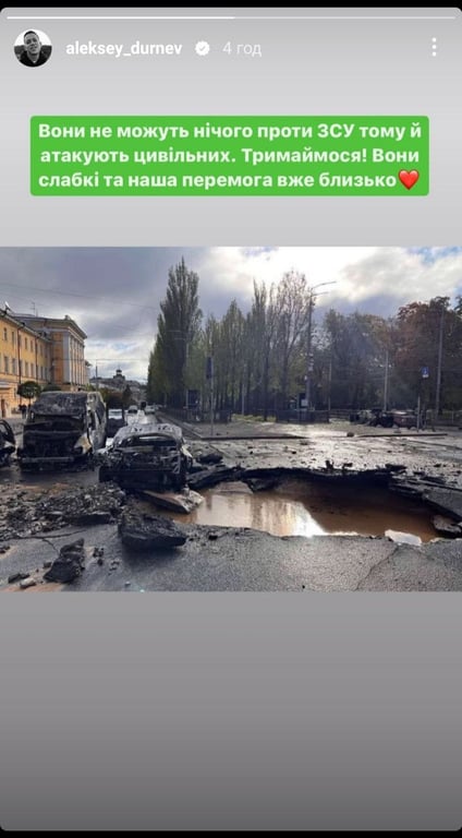 Українські знаменитості відреагували на масовані ракетні удари